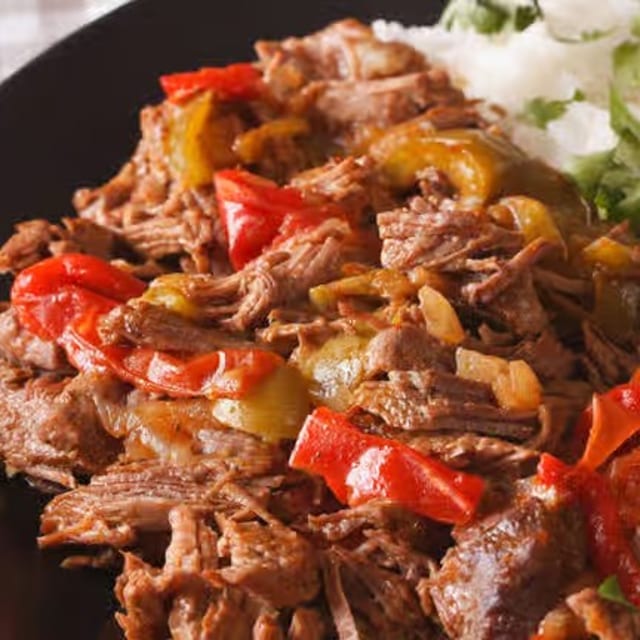 Beef ropa vieja.
