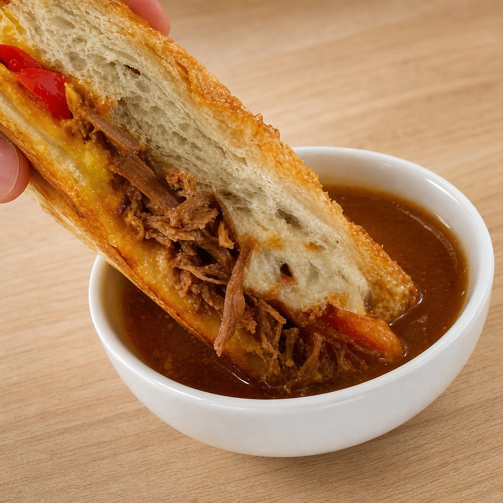 Sandwich ropa vieja.