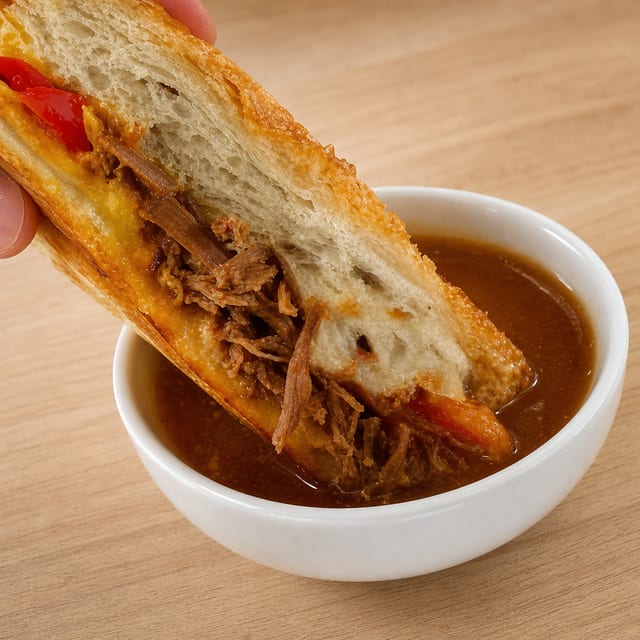 Sandwich ropa vieja.