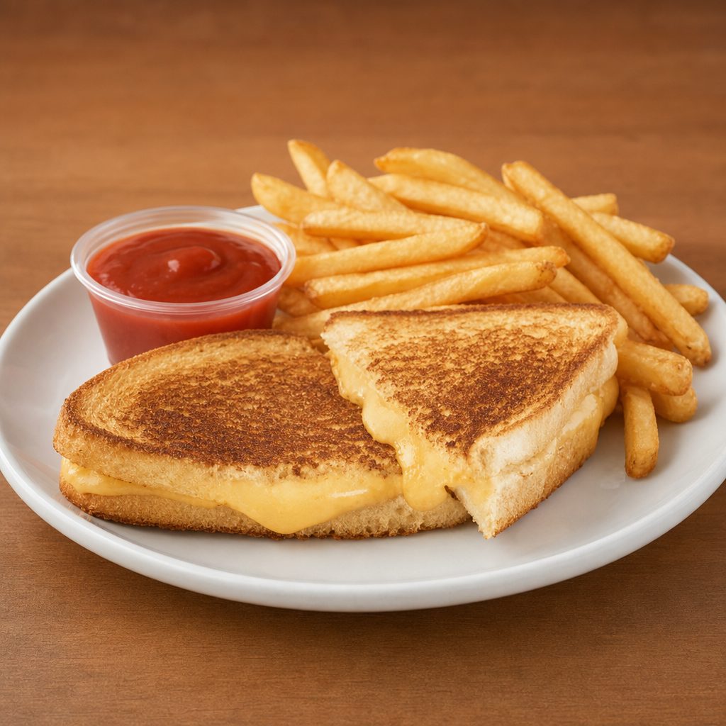 Kid's tostada and fries.