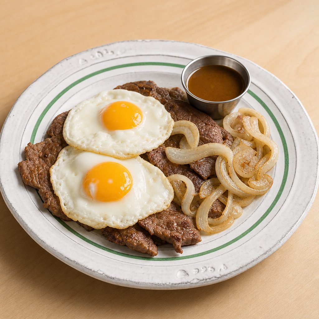 Bistec a caballo.