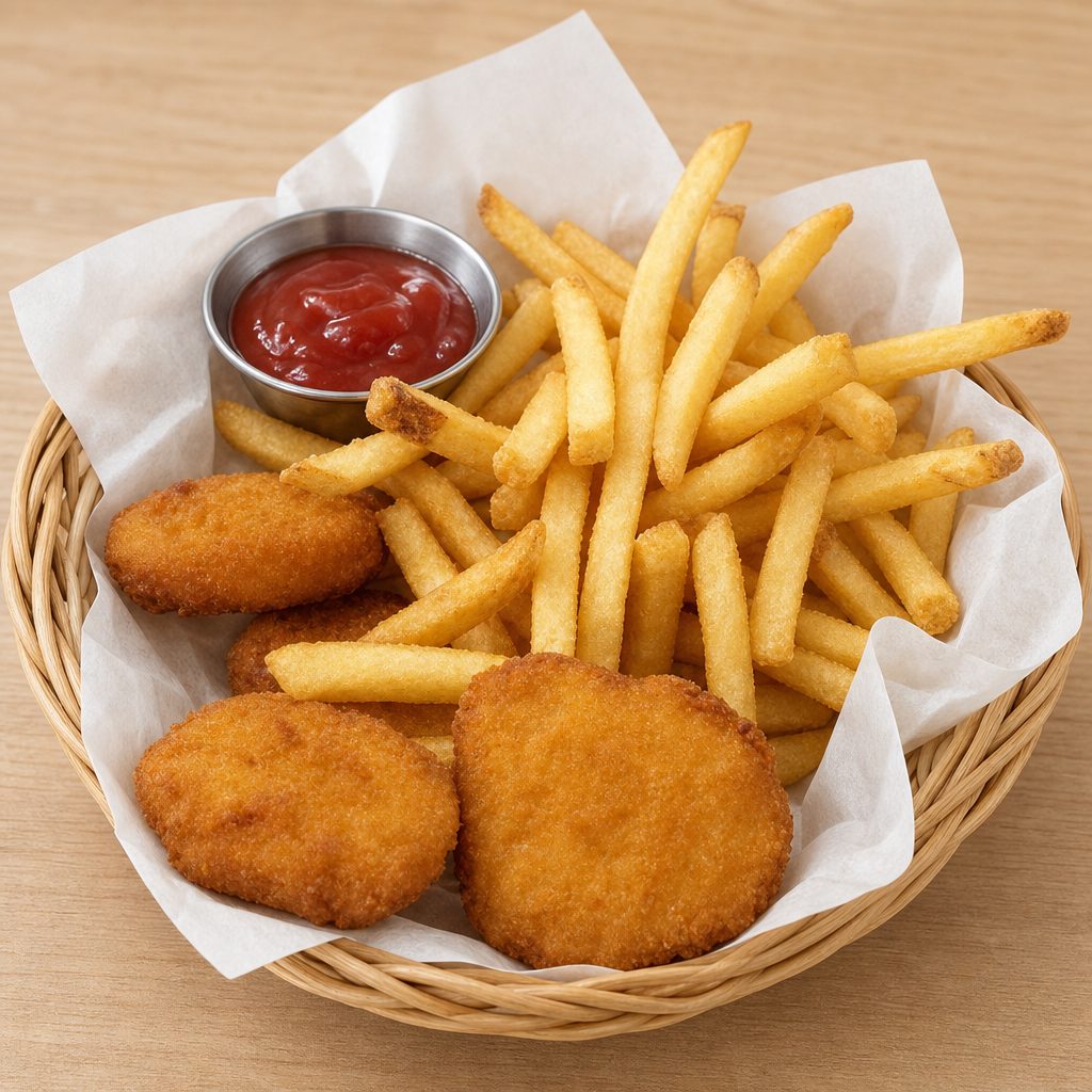 Kid's nuggets and fries.