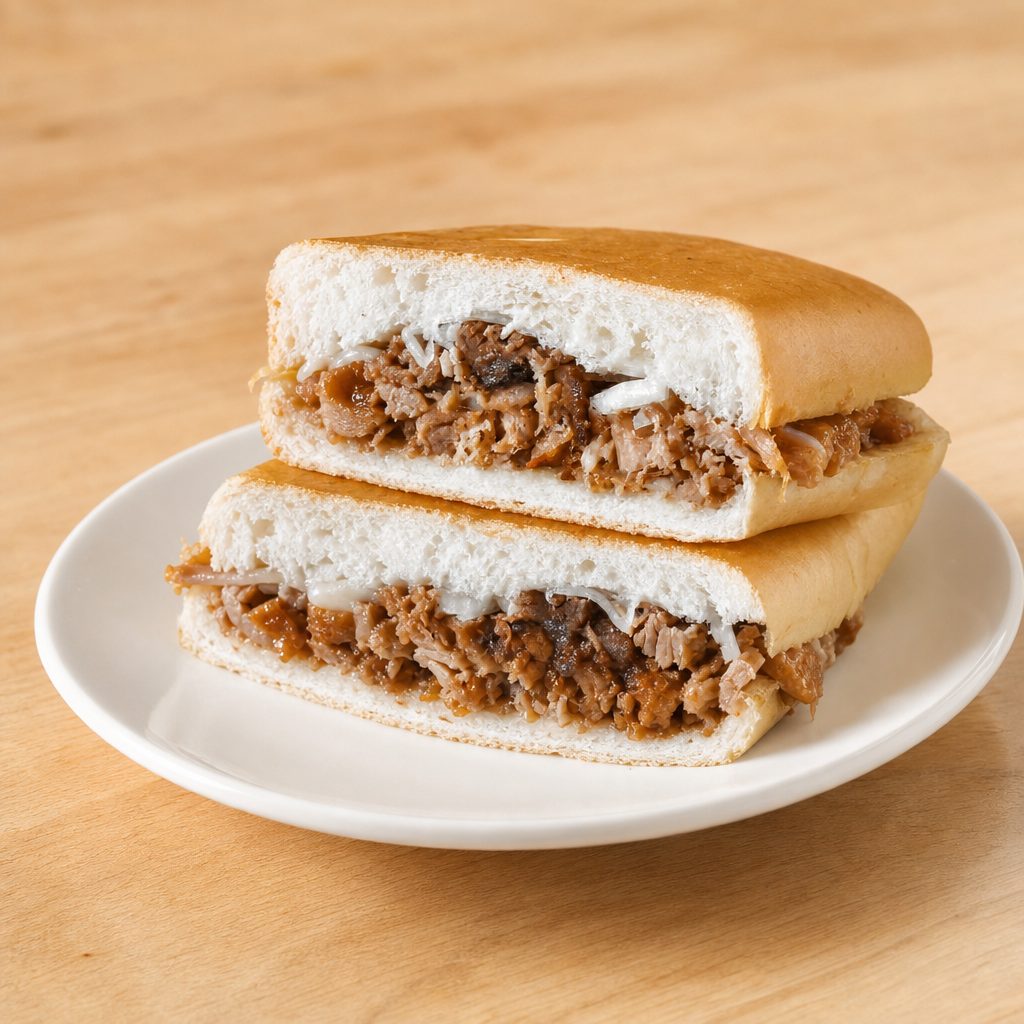 Sandwich pan lechon.