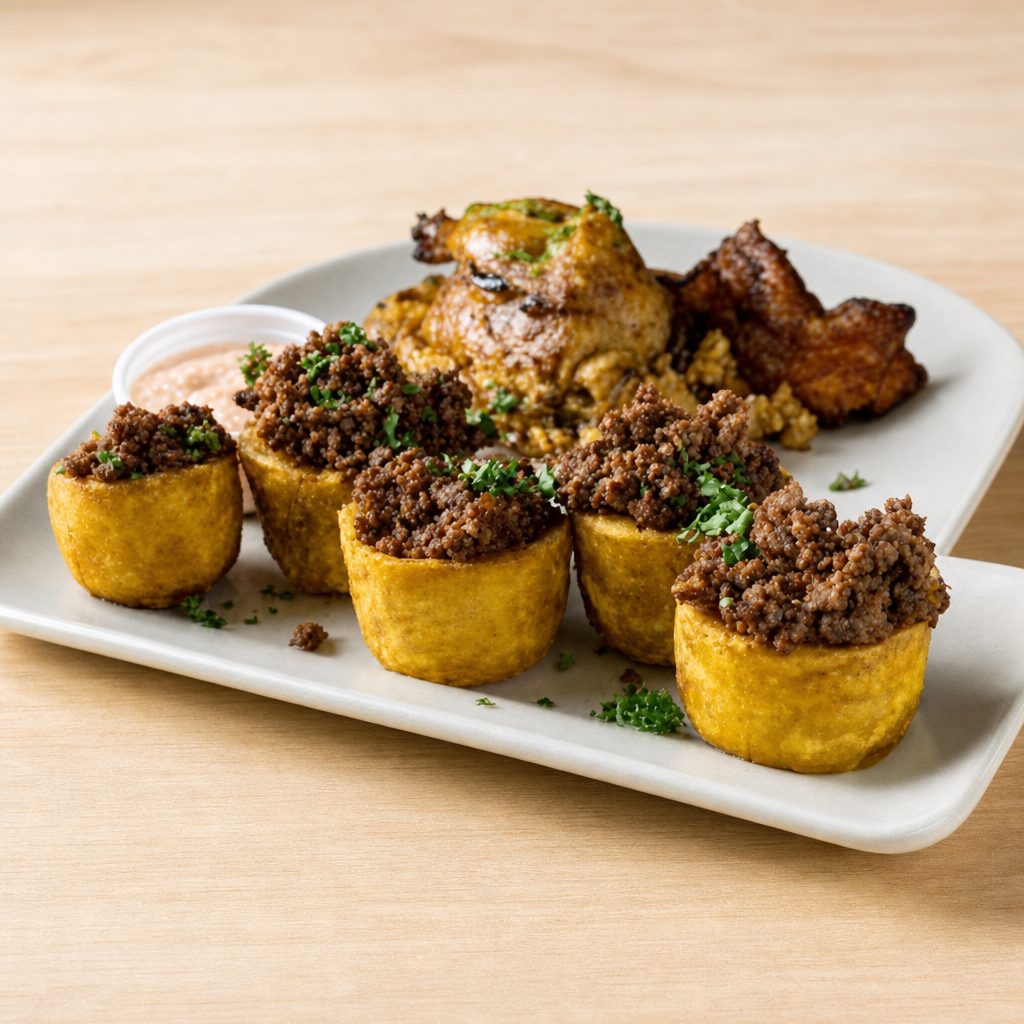 Tostones rellenos.