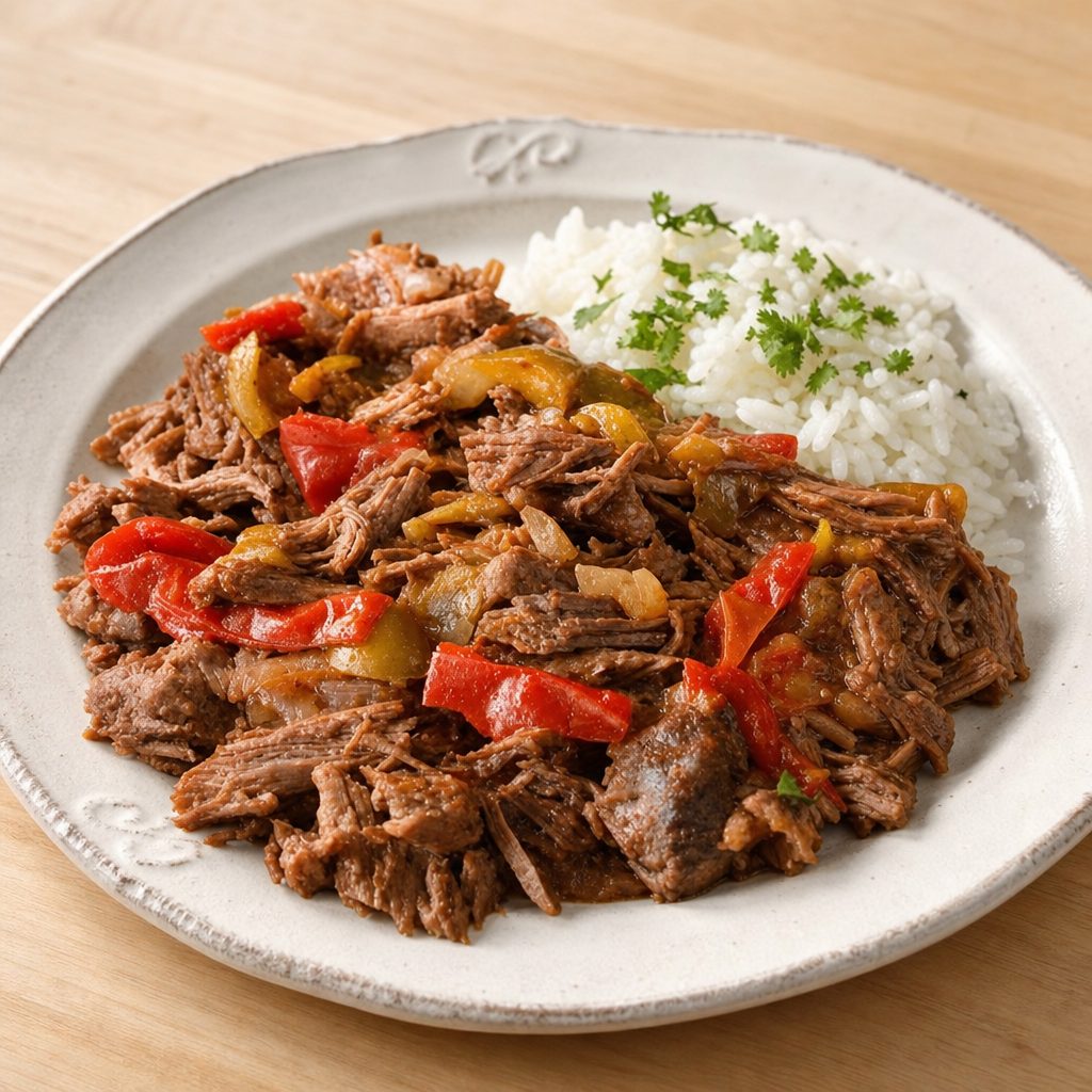 Beef ropa vieja.