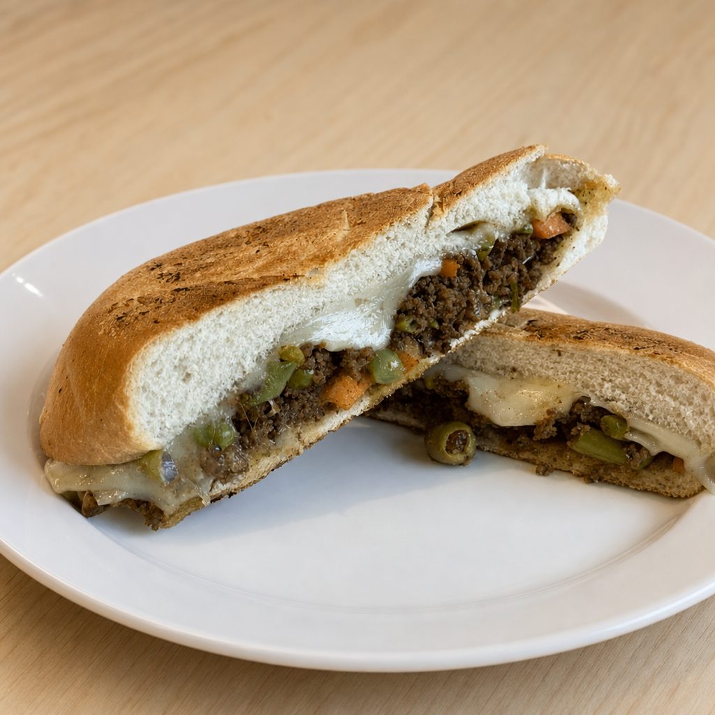 Sandwich picadillo.