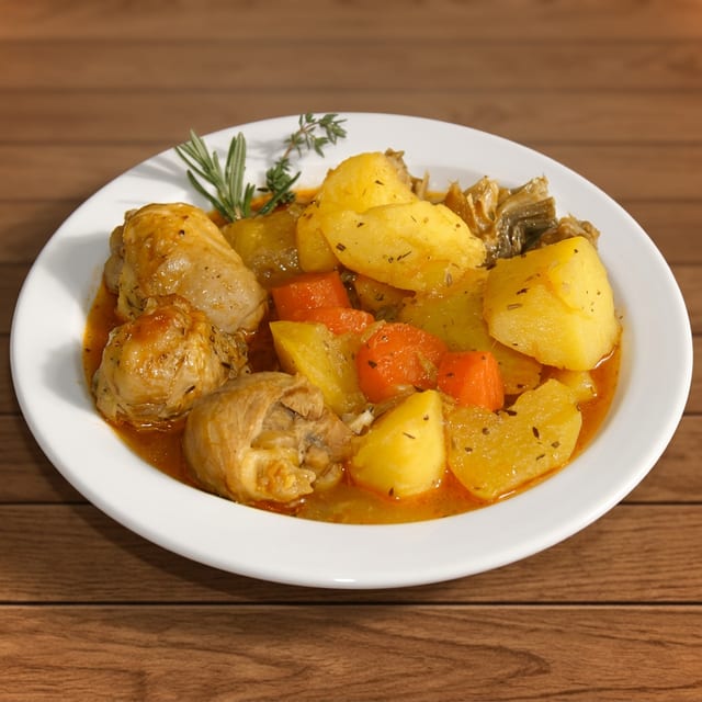 Pollo guisado.