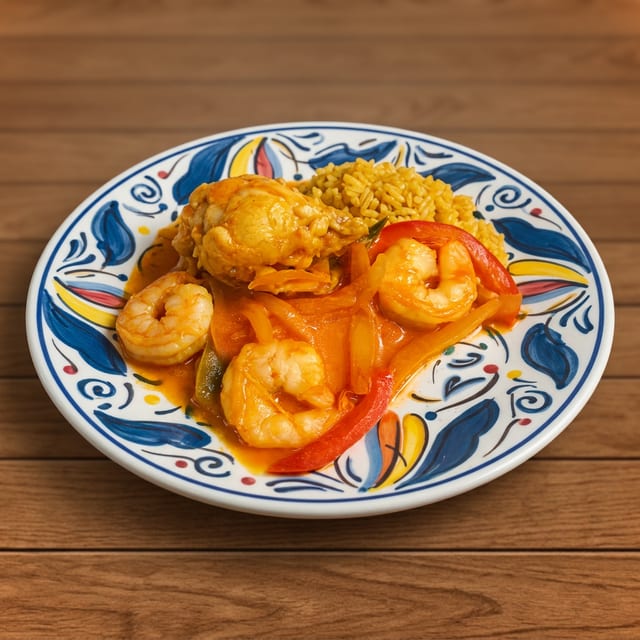 Camarones al ajillo.