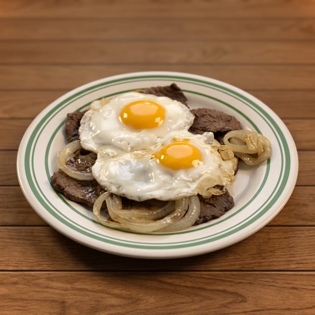 Bistec a caballo.