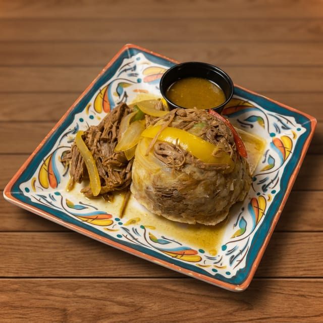 Mofongo ropa vieja.