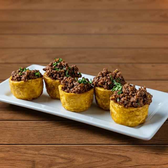Tostones rellenos.