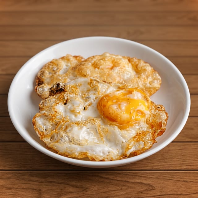 2 Fried eggs.